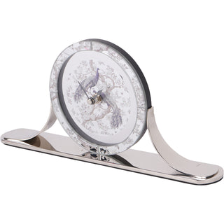 Laura Ashley Belvedere mantel clock with curved casing and printed dial – available at Lily Bloom, Gorey, Ireland.