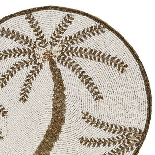 Set of 4 Palm Beaded Placemats