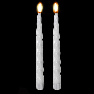 Set of 2 Twisted LED Candles