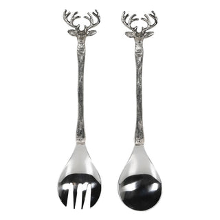 Set of 2 Silver Stag Servers