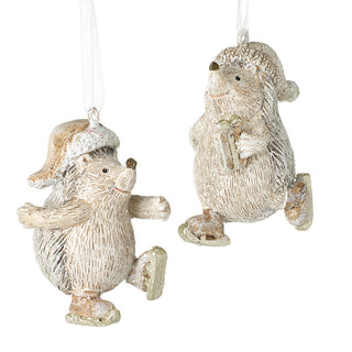 Set of Ice Skating Hedgehogs