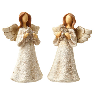 Set of 2 Angels Polyresin