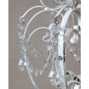 Antique White Chandelier handmade nationwide delivery www.lilybloom.ie