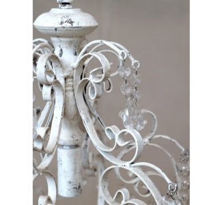 Antique White Chandelier handmade nationwide delivery www.lilybloom.ie