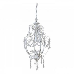 Antique White Chandelier handmade nationwide delivery www.lilybloom.ie
