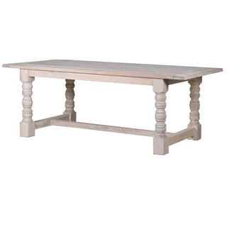 Ashford Refectory Table – a handcrafted old pine dining table with rustic character and classic proportions. Available now at Lily Bloom, Gorey or shop online at www.lilybloom.ie.