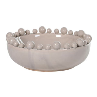 Cream Round Ball Edge Bowl home accessories quiky interiors open shelf styling nationwide delivery www.lilybloom.ie
