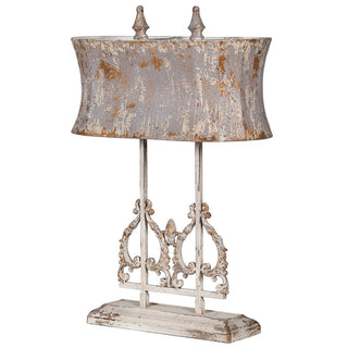 Beth Table Lamp – distressed iron double table lamp for interiors, available online at www.lilybloom.ie or visit Lily Bloom, Gorey, Ireland