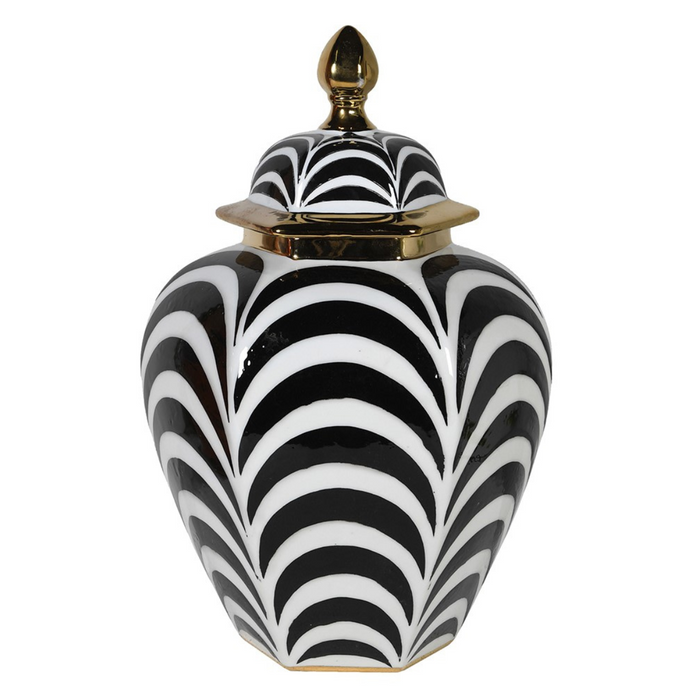 Black & White Lidded Jar