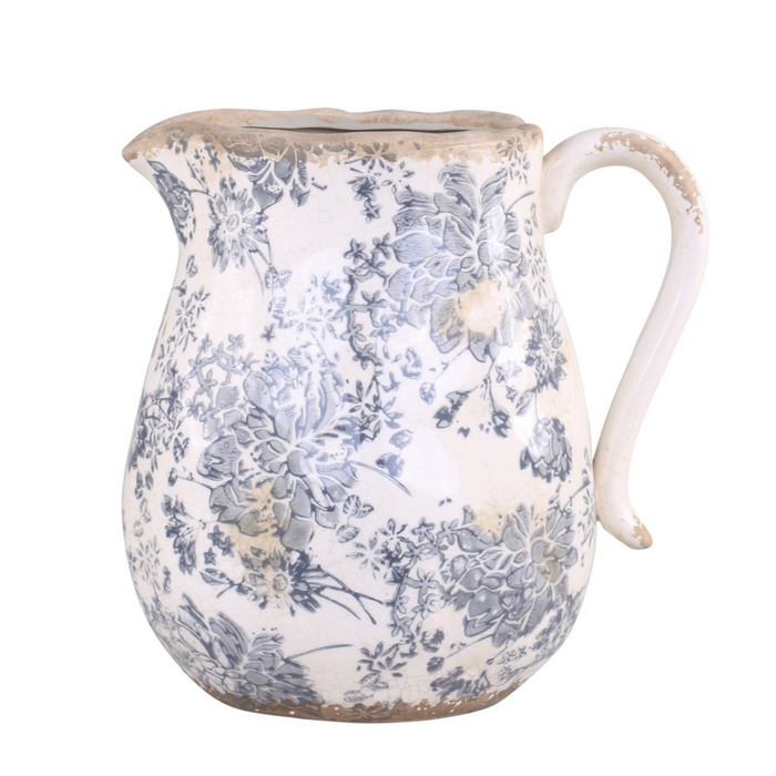 Blue Melun Jug with French pattern