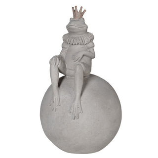 Decorative resin frog prince ornament on ball with gold finish – Buy online at www.lilybloom.ie or visit our Gorey store in Wexford, Ireland