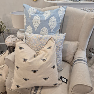 Malini Beeze Embroidered PomPom Cushion