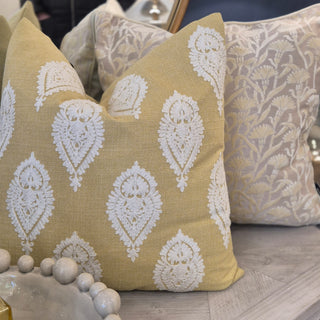 Dara Acidgreen Paisley Cushion