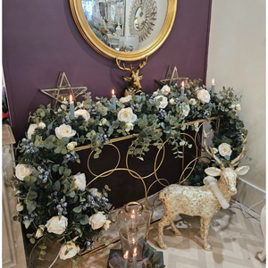 Cream Rose Christmas Garland nationwide delivery www.lilybloom.ie