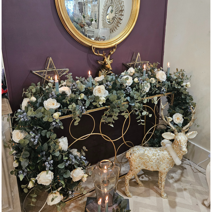 Bespoke Cream Rose Christmas Garland