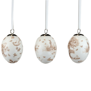 Cream and Brown Hanging Egg nationwidedelivery www.lilybloom.ie