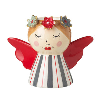 Angel Pot with Floral Headband