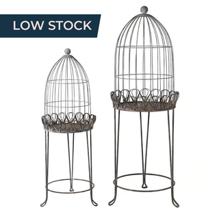 Duxford Birdcage Plant Stands – Set of Two
