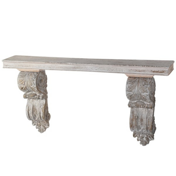 Distressed Corbel Wall Console Table