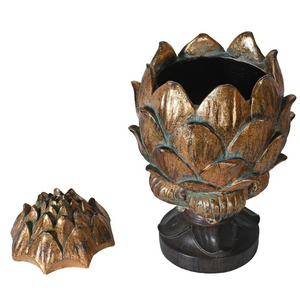 _Distressed Gold Artichoke Jar nationwide delivery www.lilybloom.ie