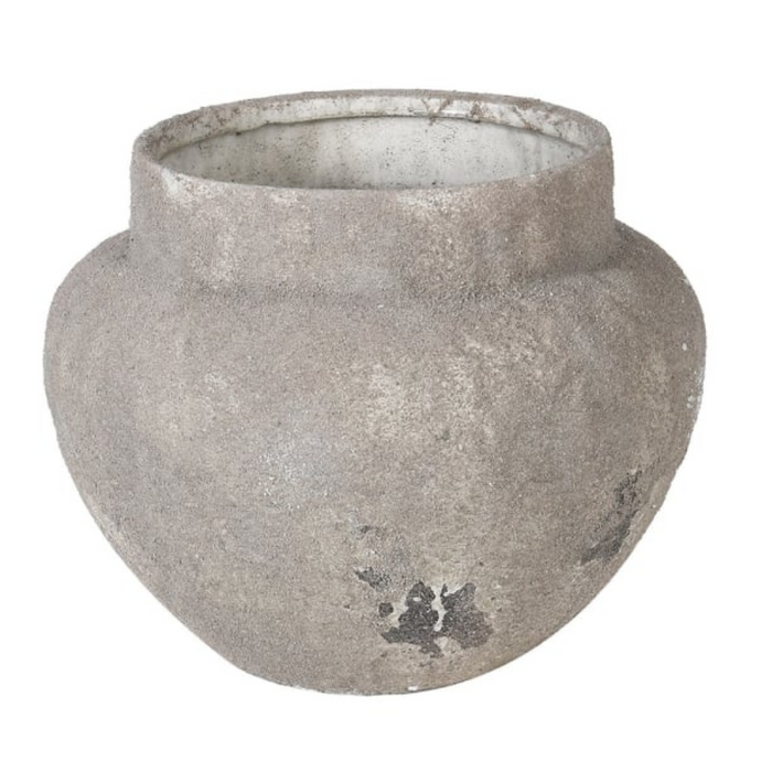 Distressed Natural Cement Vase