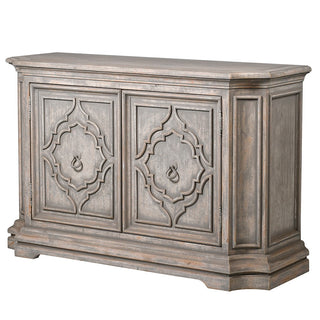 The Dordogne Cupboard – grey-wash pine two-door storage unit with classic French-inspired style. Available at Lily Bloom, Gorey, Ireland.