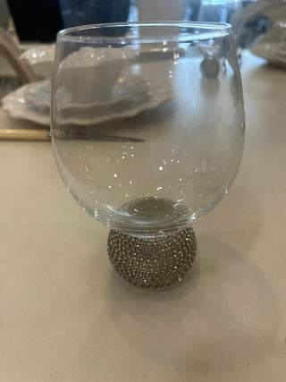 Silver Diamonte Water Glass