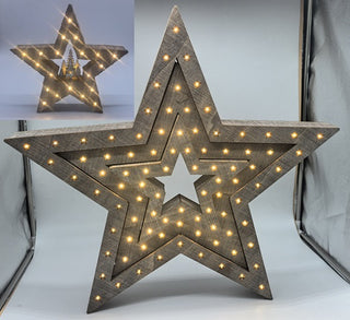 Lgt Up Wash Grey Star