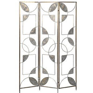 Eclipse Geometric Iron 3 Panel Screen nationwide delivery www.lilybloom.ie