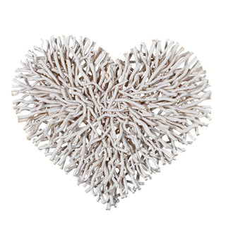White Rustic Twig Heart