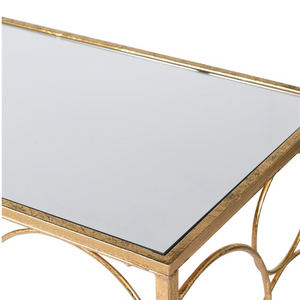 Gold Loop Mirror Top Console Table nationwide delivery www.lilybloom.ie