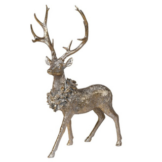 Gold Standing Reindeer nationwide delivery www.lilybloom.ie