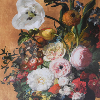 Elegant set of two painterly floral prints with gold tones – buy online at www.lilybloom.ie