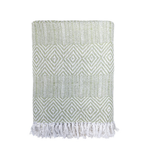 Green Patterned Throw nationwide delivery www.lilybloom.ie