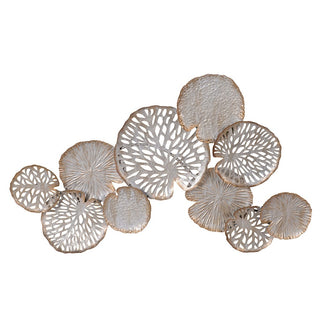 Grenoulle Wall Art – golden lilypad-inspired metal sculpture, available at Lily Bloom, Gorey, Ireland