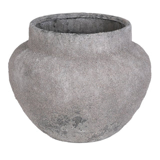 Rustic Grey Pot – textured terracotta planter, available at Lily Bloom, Gorey, Ireland