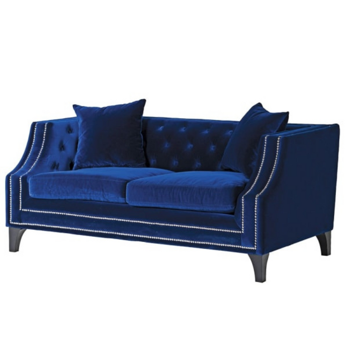 Heath Blue Studded 2 Seater Sofa
