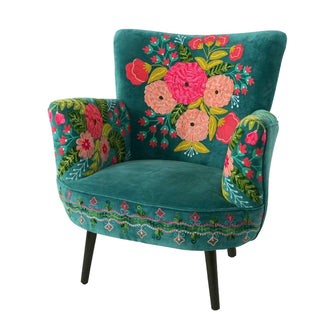 Freda Armchair Hand Embroidered