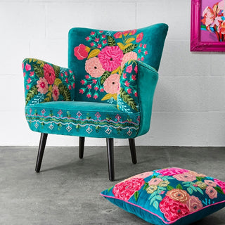 Freda Armchair Hand Embroidered