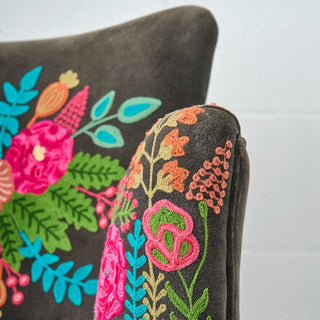 Lotte Hand Embroidered Arm Chair