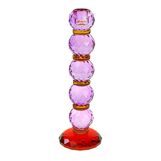 Valentina – Jewel Tone Crystal Glass Candle Holder