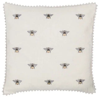 Malini Beeze Embroidered PomPom Cushion