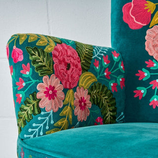 Freda Armchair Hand Embroidered