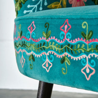 Freda Armchair Hand Embroidered
