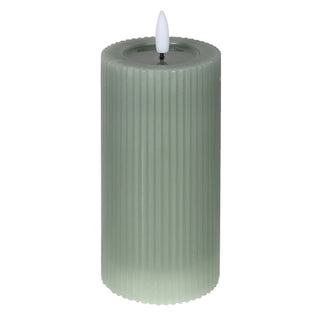 Large Ribbed LED Candle
