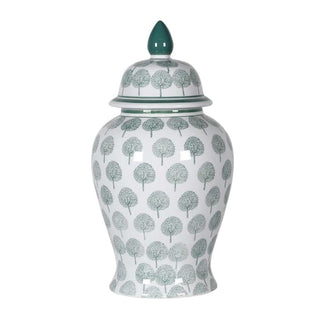 Kilderry Ginger Jar with Green Tree Motiffs