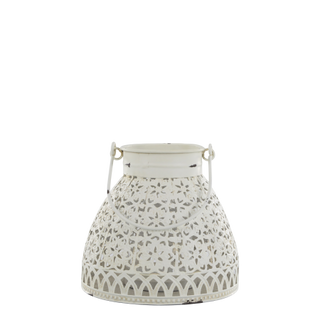 Antique Cream Lantern with pattern