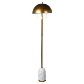 Gold and Marble Base Floor Lamp