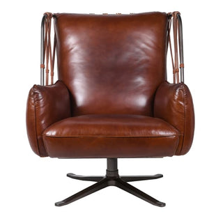 Leather Aire Armchair with Rope Back