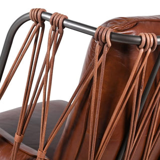 Leather Aire Armchair with Rope Back